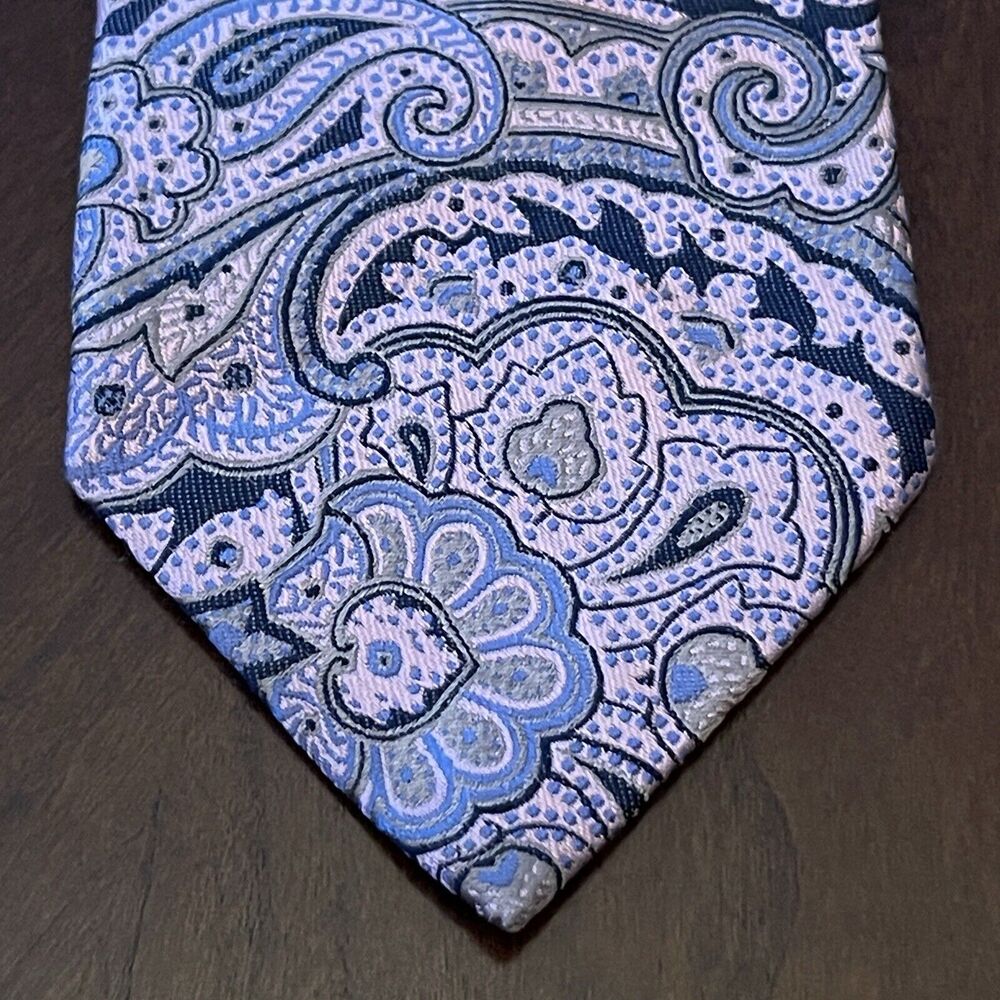 Forsyth Of Canada Pink Blue Hand Made 100% Silk Made In China